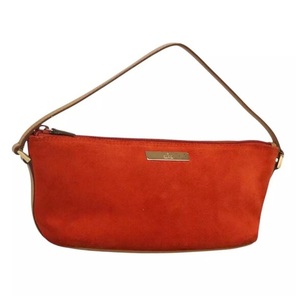 GUCCI Accessory Pouch Suede Orange 039 1103 Auth - Picture 13 of 16